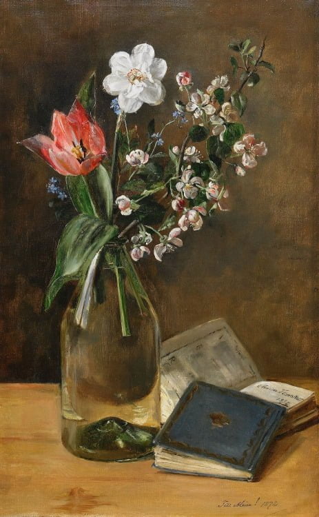 “Still Life with Spring Flowers” by Anna Munthe-Norstedt via colourthysoul.tumblr.com